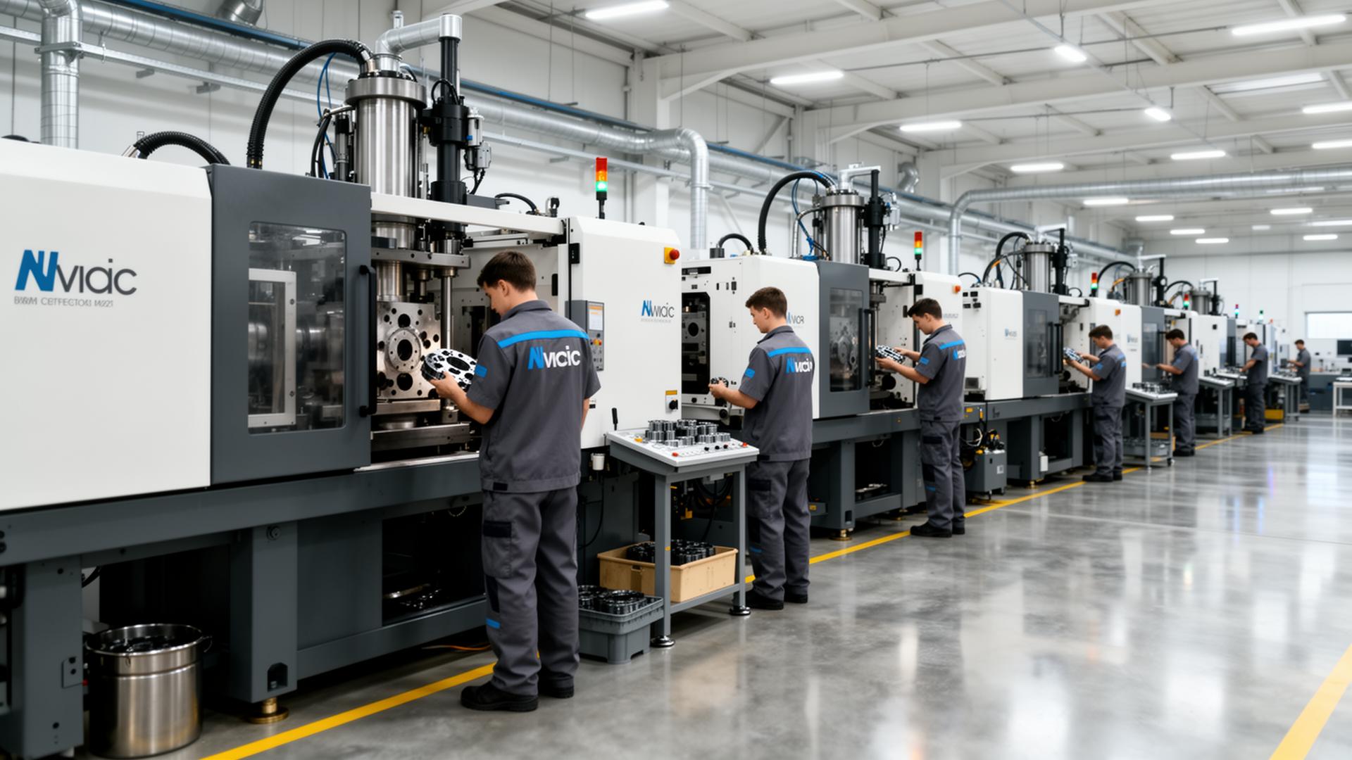 Tawplast factory floor — row of injection molding presses