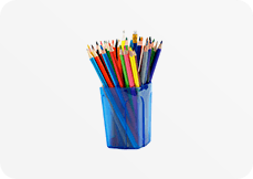Transparent plastic stationery cup molded by Tawplast
